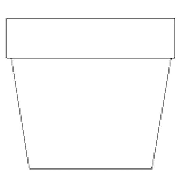 Цветок в горшке для детей