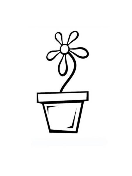 Цветочный горшок раскраска