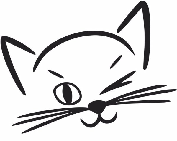 Силуэт мордочки кошки