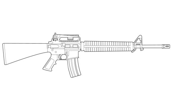 М4а1 автомат карандашом