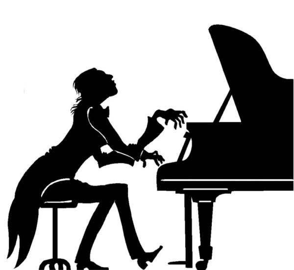 Силуэт концертмейстер пианист