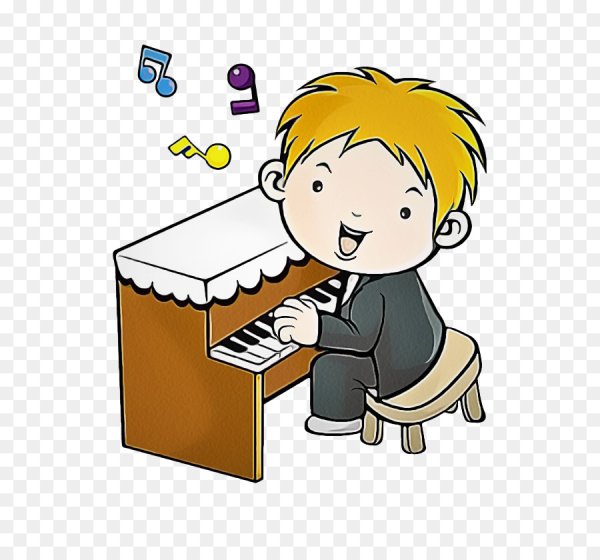 Мальчик играет на пианино