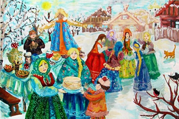Рисунок на тему народные праздники