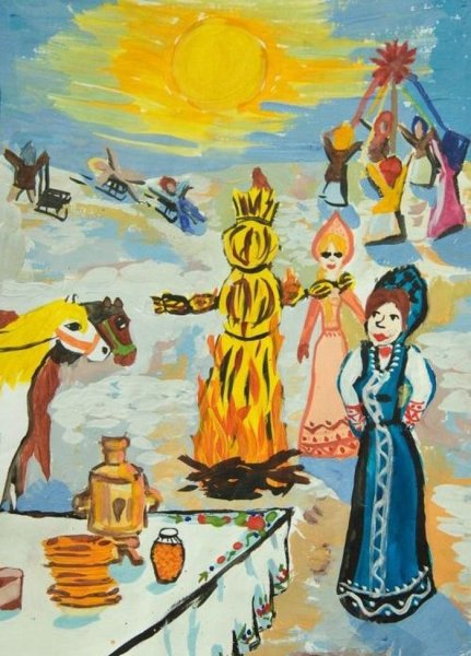 Иллюстрация на тему Масленица