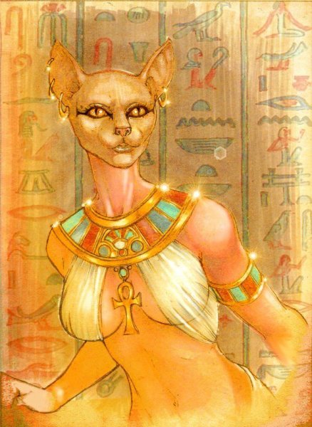 Египетская богиня Бастет тату