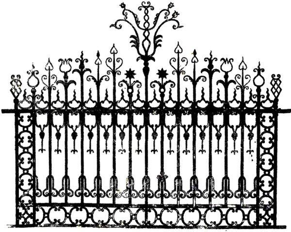 Эскиз кованой решетки для Дворцовой или усадебной архитектуры