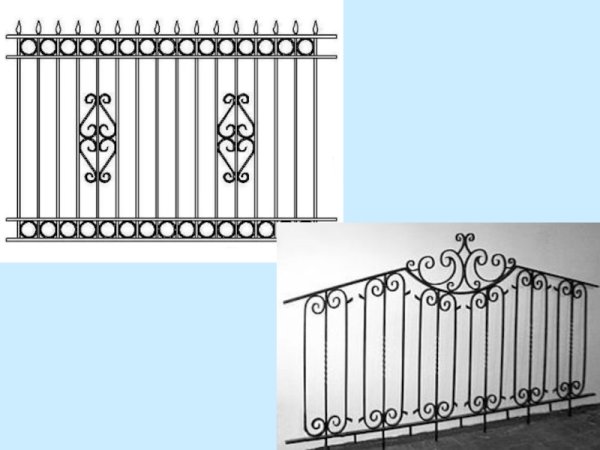 Рисование ограды ажурные
