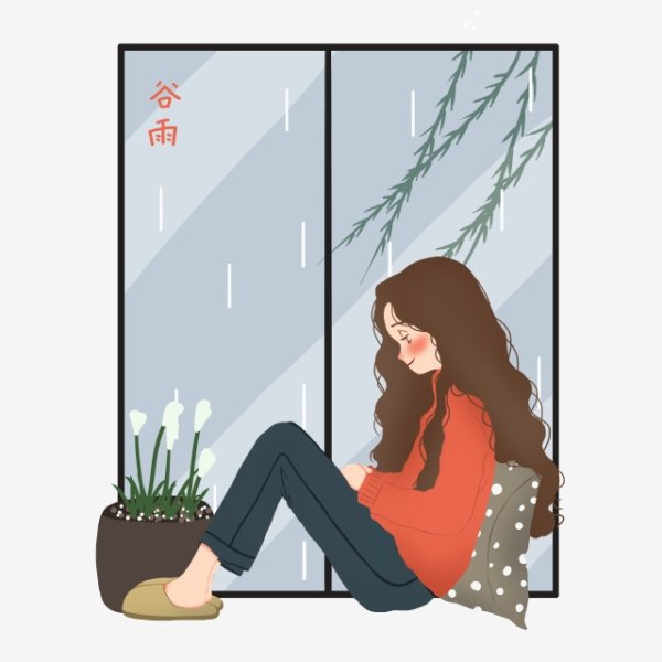 Девушка у окна рисунок