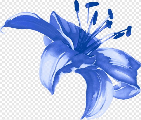 Синие цветы клипарт