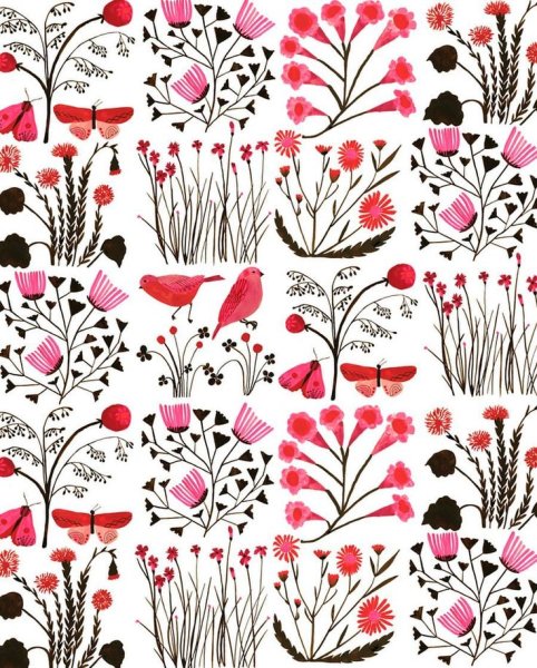 Стильный цветочный орнамент