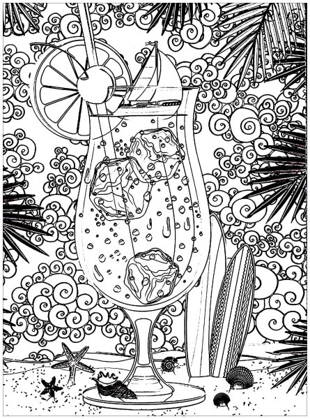 Раскраска антистресс лето