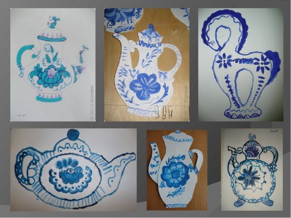 Гжель роспись для детей