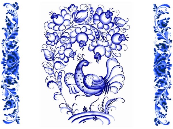 Чашка с гжельской росписью для детей