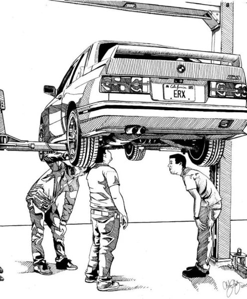 Автосервис карикатура