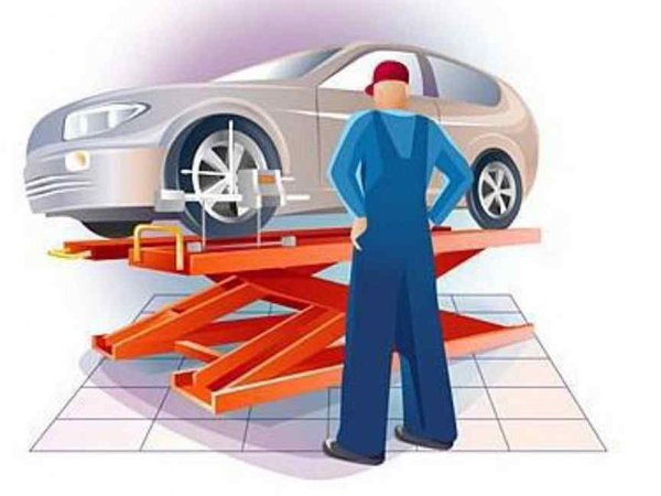 Техническое обслуживание автомобиля схематично