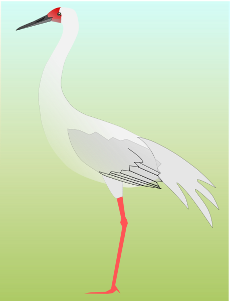 Белый журавль для детей