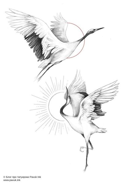 Тату журавль