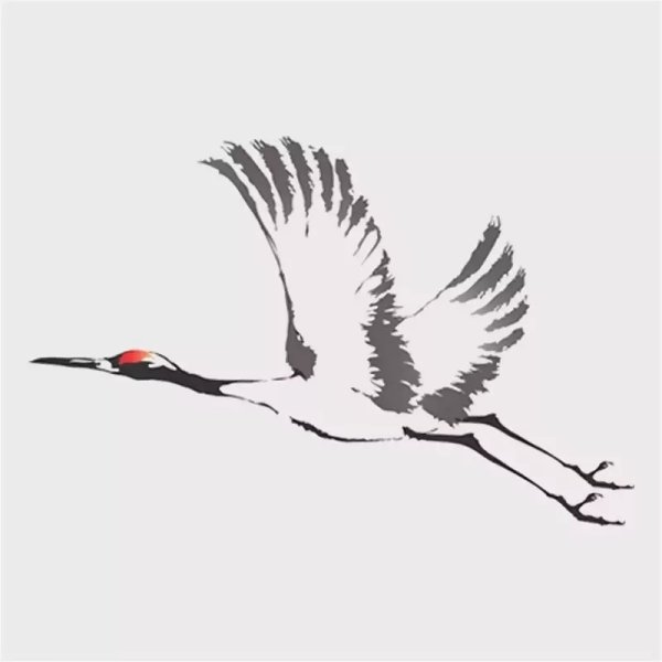 Журавль рисунок