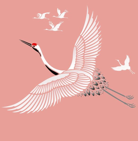 Японские узоры Журавли