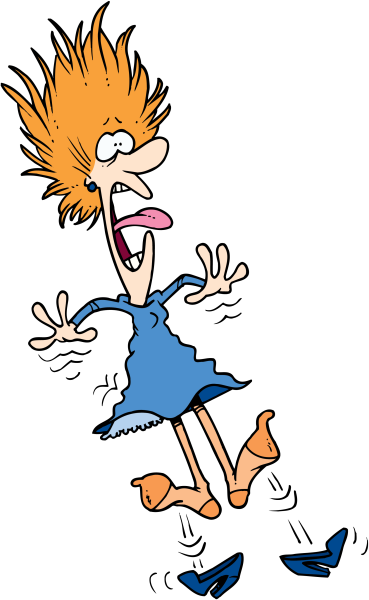 Испуганная мультяшка