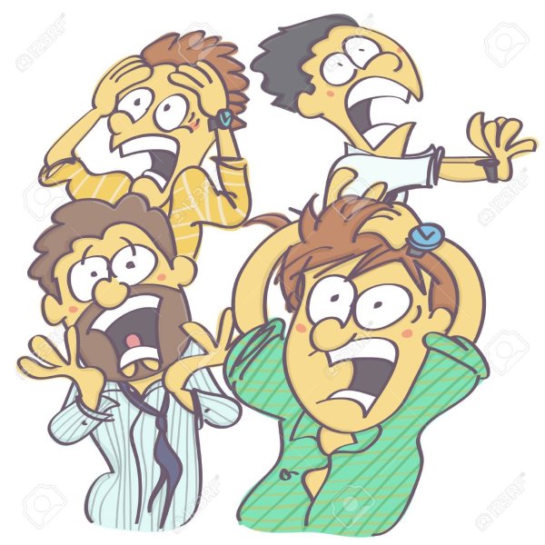 Человек в панике рисунок