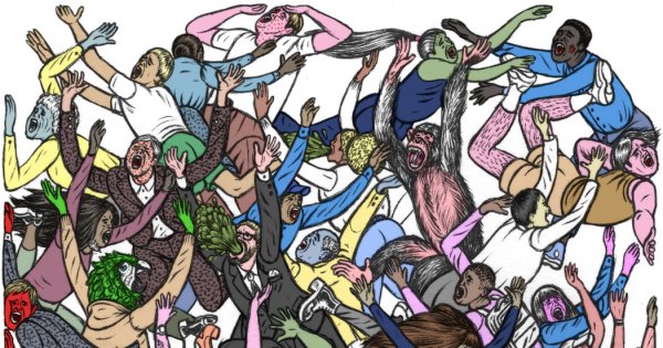 Массовая паника иллюстрация