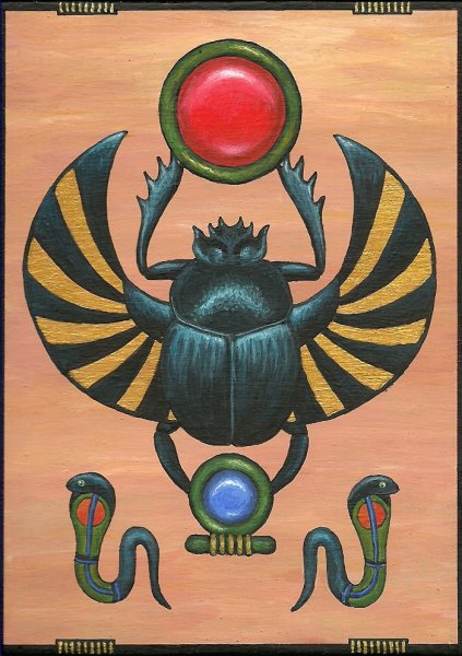 Жук скарабей Египетский рисунок