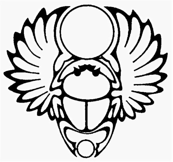 Жук скоробей Египет вектор