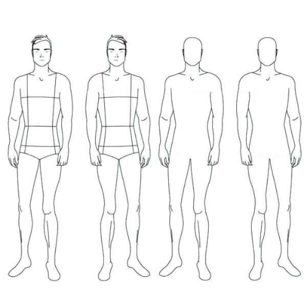 Фигурина мужская для эскизов