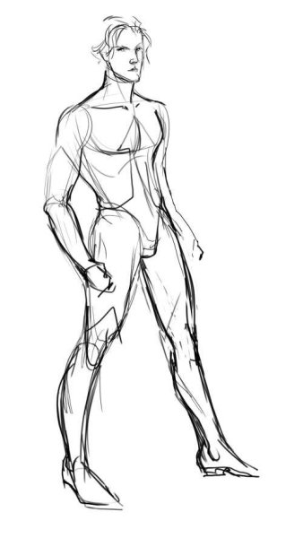 Набросок мужской фигуры