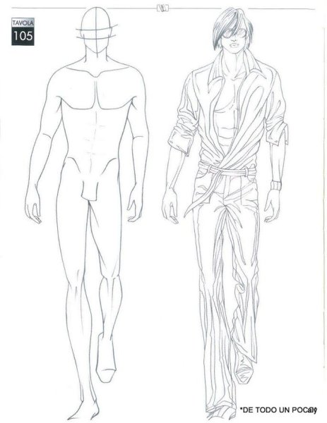 Мужская фигура для рисования одежды