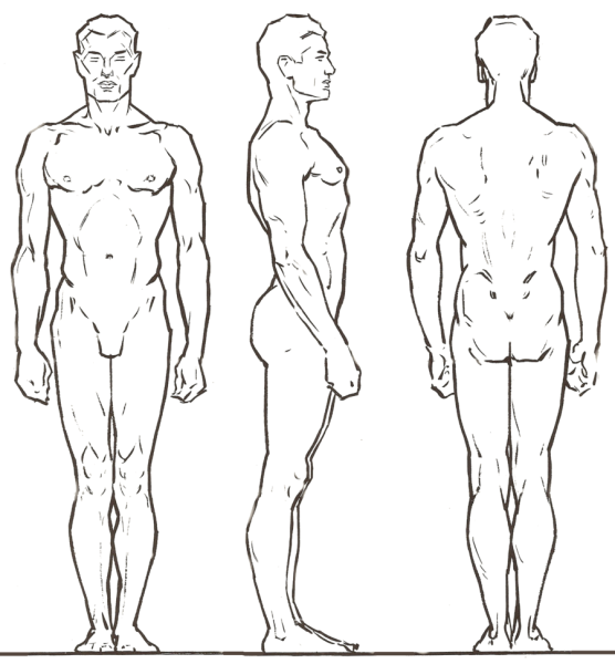 Фигура мужчины сбоку