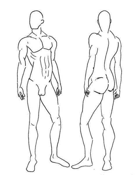 Набросок мужской фигуры