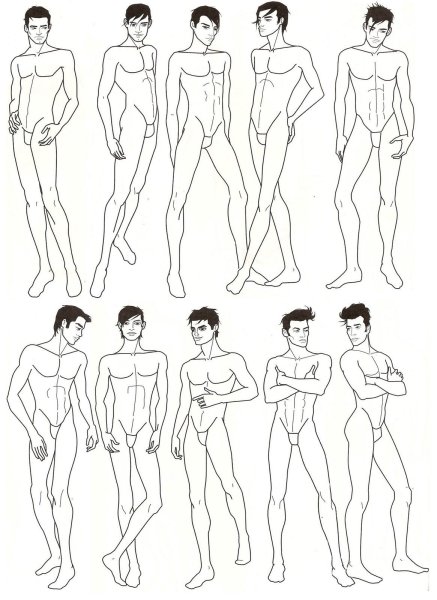 Мужские модельные позы для рисования