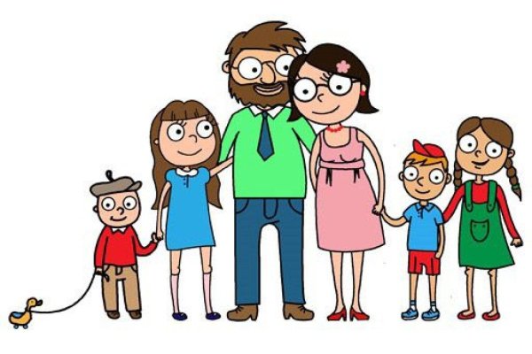 Семья картинки мультяшные