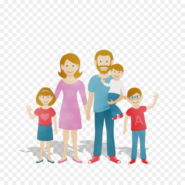 Многодетная семья рисунок