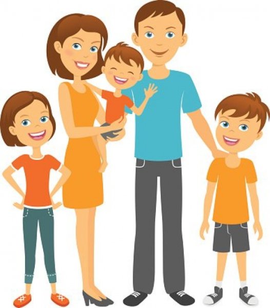 Многодетная семья анимация