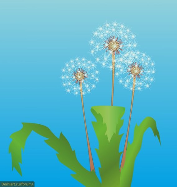Одуванчик мультяшный