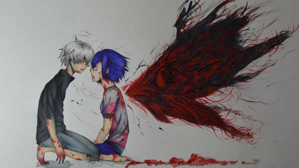 Токийский гуль рисовка тока