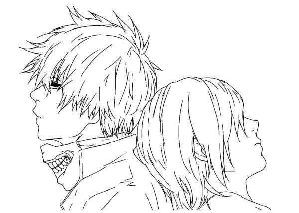 Токийский гуль раскраска Канеки