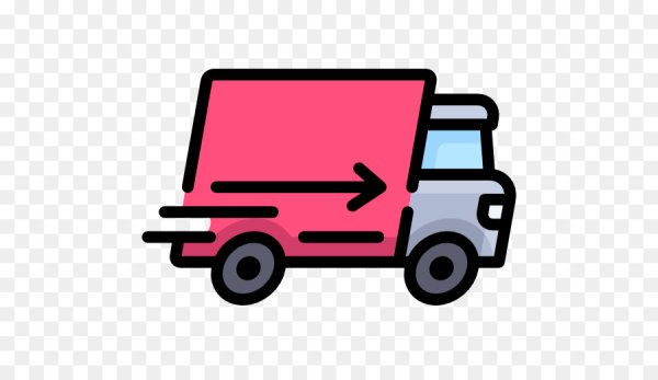 Нарисованная машина доставки