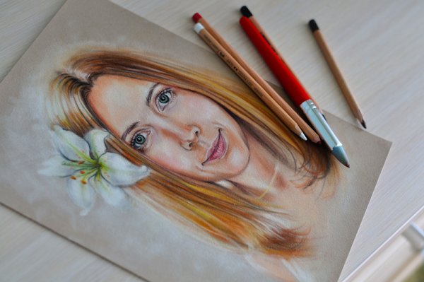 Рисунки пастельными карандашами