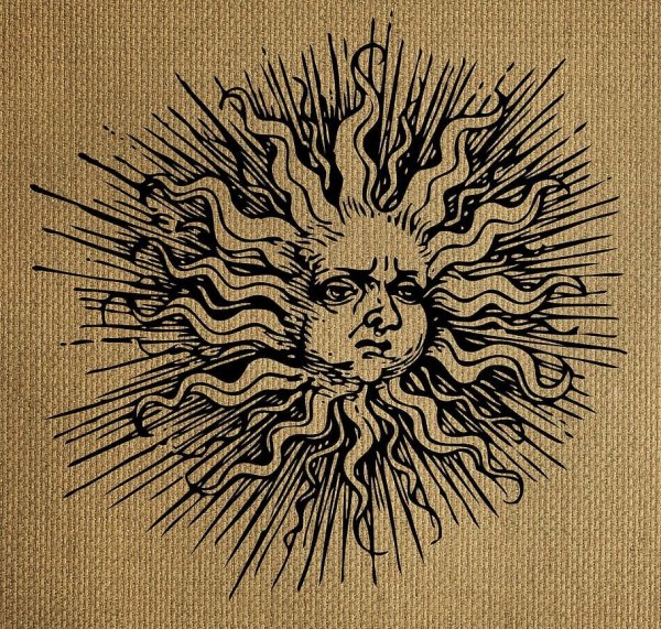Солнце гравюра