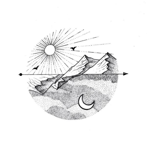 Солнце и Луна Графика