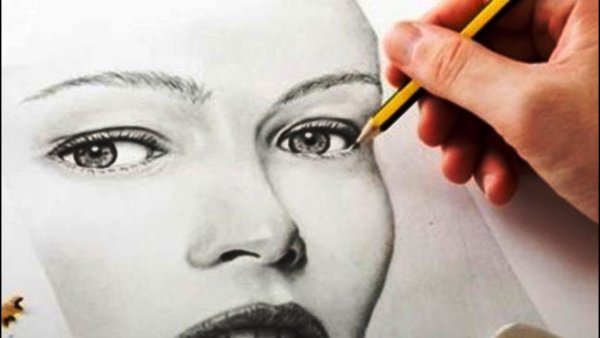 Процесс рисования портрета