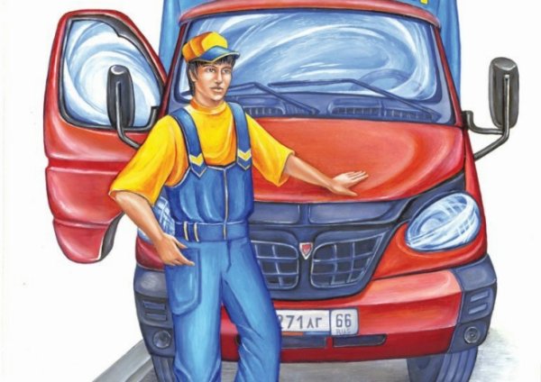 Водитель раскраска для детей