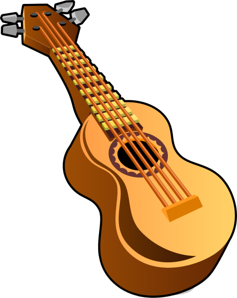 Гитара на прозрачном фоне