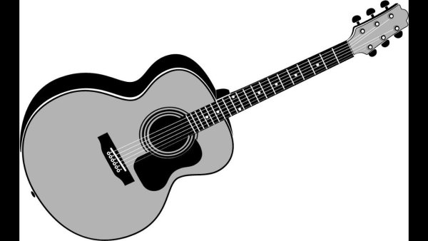 Гитара на белом фоне