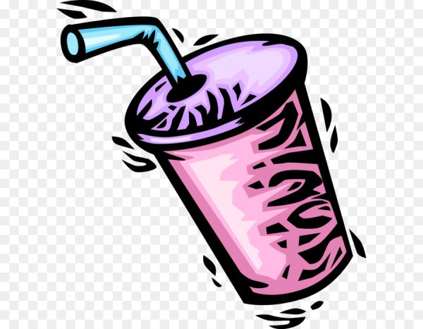 Стакан с газировкой вектор