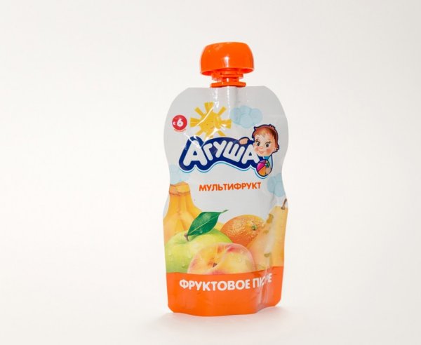 Пюре Агуша м/у 90гр мультифрукт